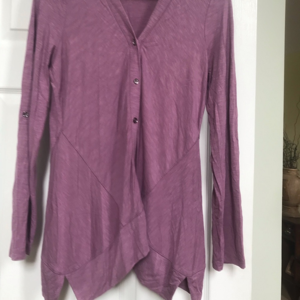 LOGO by Lori Goldstein asymmetrical cardigan.